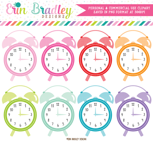 Alarm Clocks Clipart Time Graphics