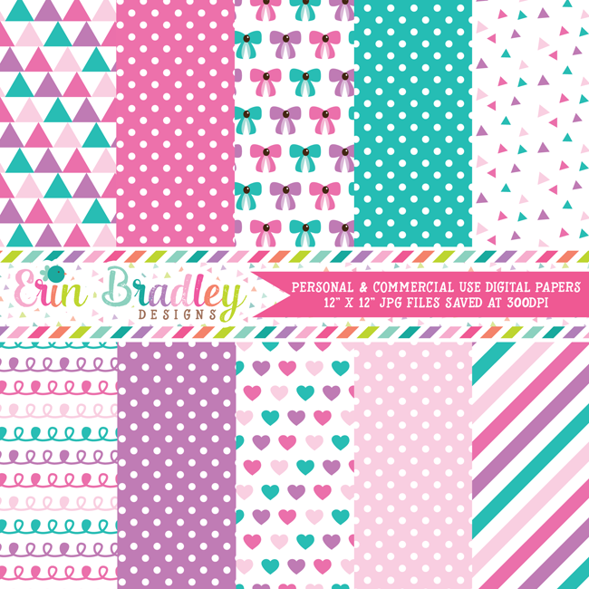 Baby Girl Pinks Digital Paper Pack