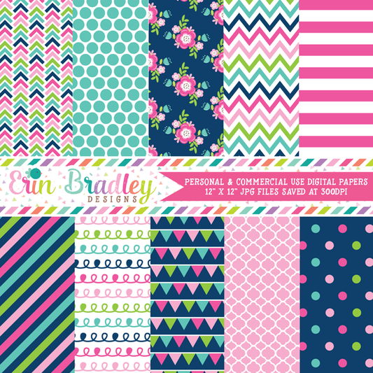 Cheery Day Digital Paper Pack