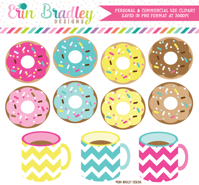 Coffee and Donuts Clipart