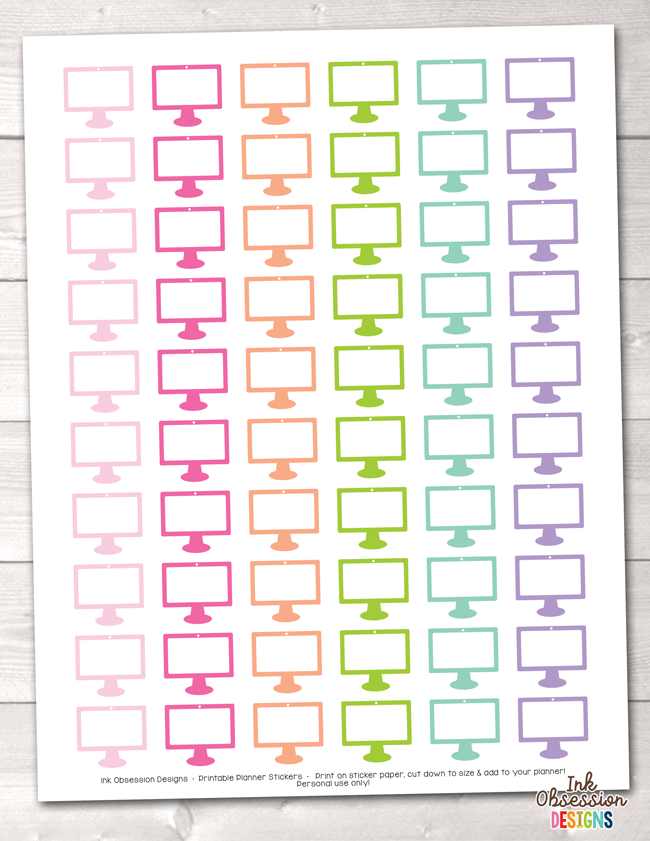 Computer Printable Planner Stickers