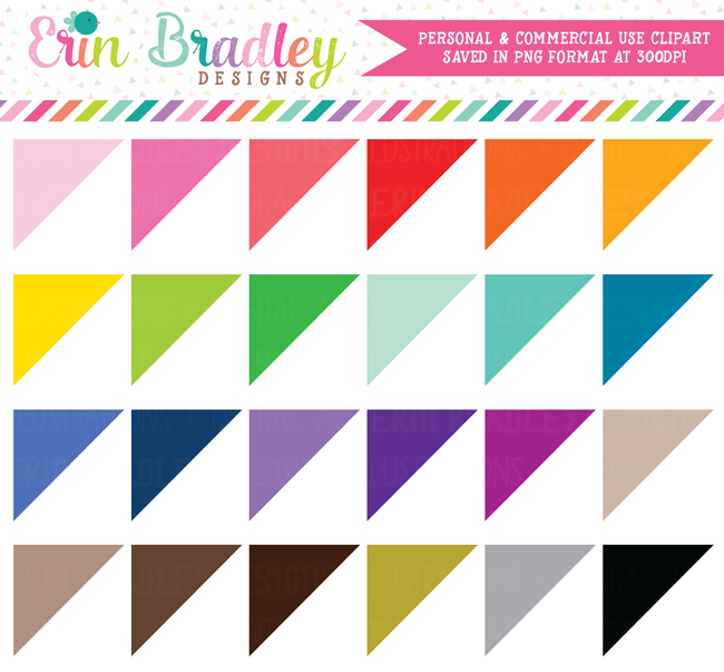 Corner Triangles Clipart Commercial Use Graphics