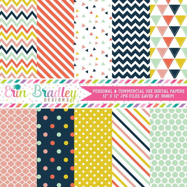 Craft Party Digital Paper Pack