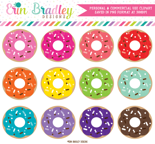 Colorful Donuts Clipart