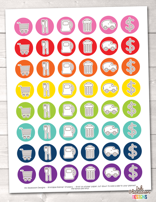 Essentials Printable Planner Stickers