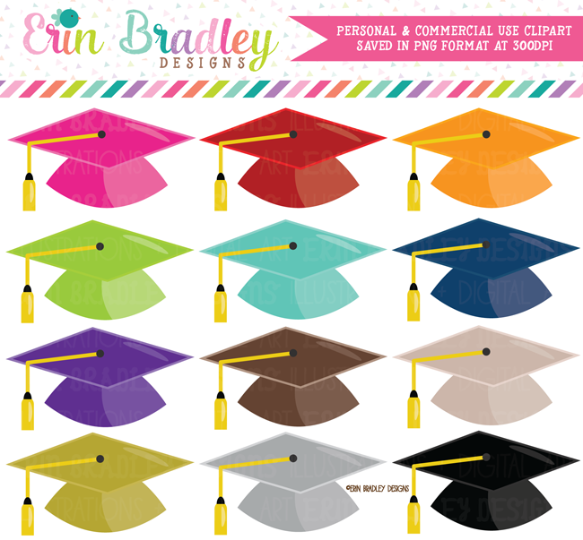 Graduation Hats Clipart