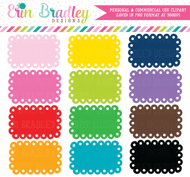 Scalloped Boxes Clipart