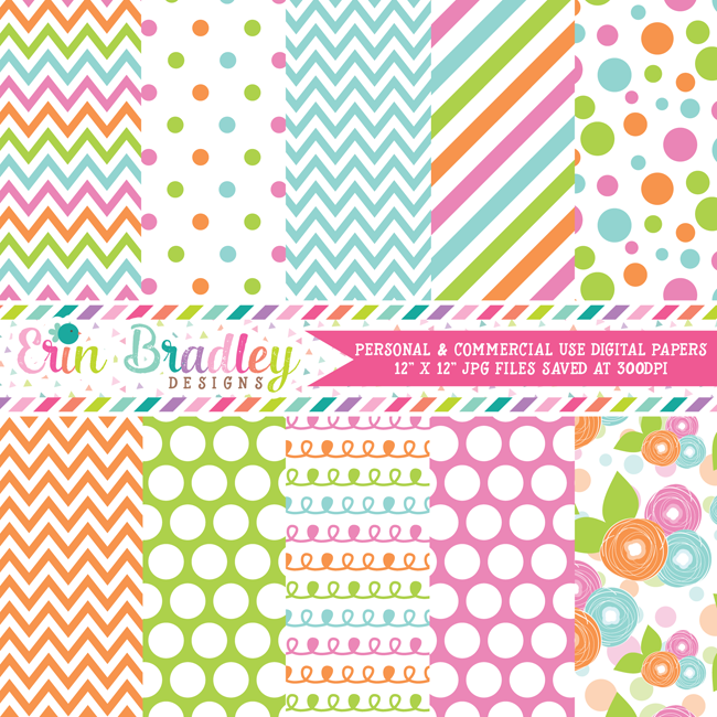 Happiness Digital Paper Pack