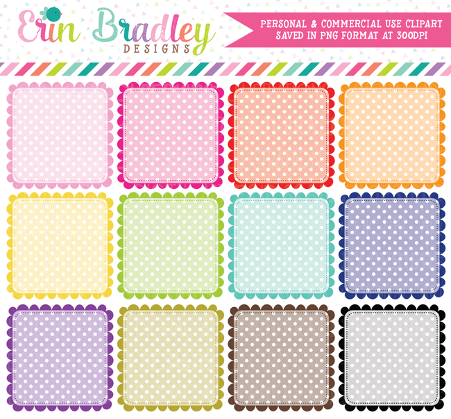 Polka Dotted Squares Clipart