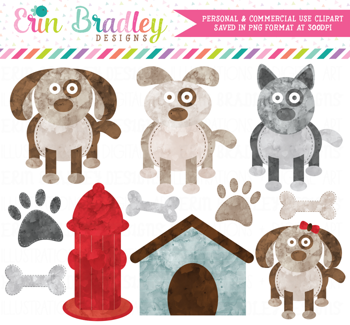 Watercolor Dog Clipart