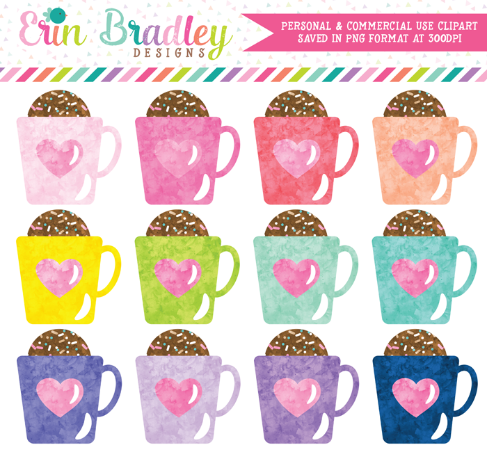 Hot Chocolate Bombs Watercolor Clipart